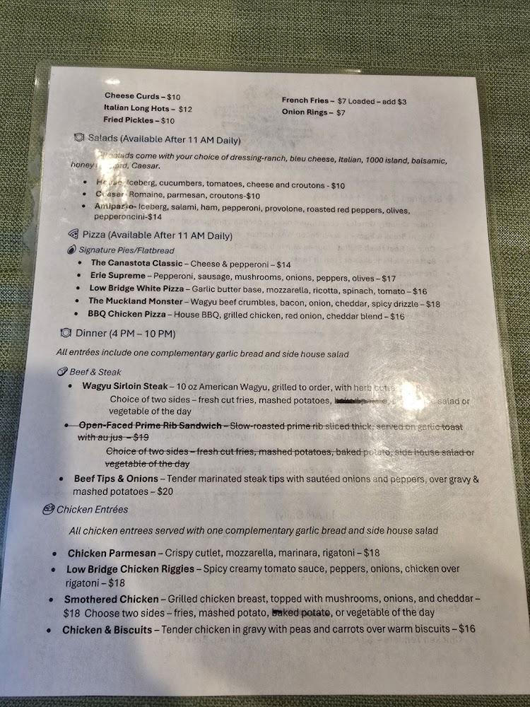 Uncle J's Low Bridge Station Menu image 3